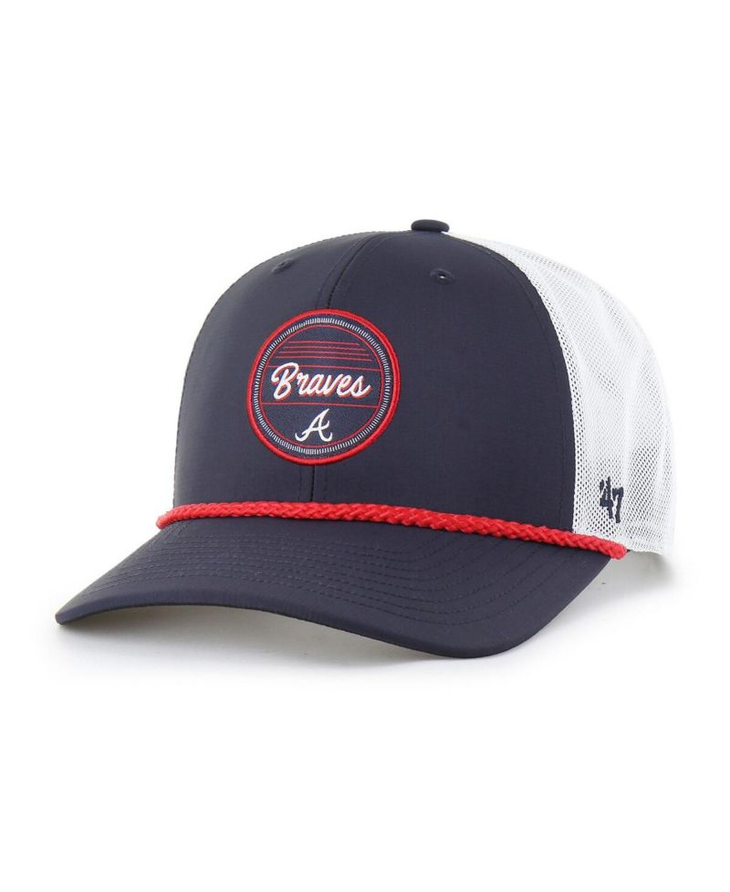 Men's Navy/White Atlanta Braves Fairway Trucker Adjustable Hat