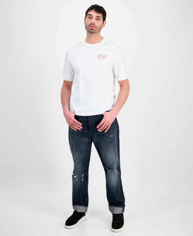 Hugo by Men's Fish Print T-Shirt