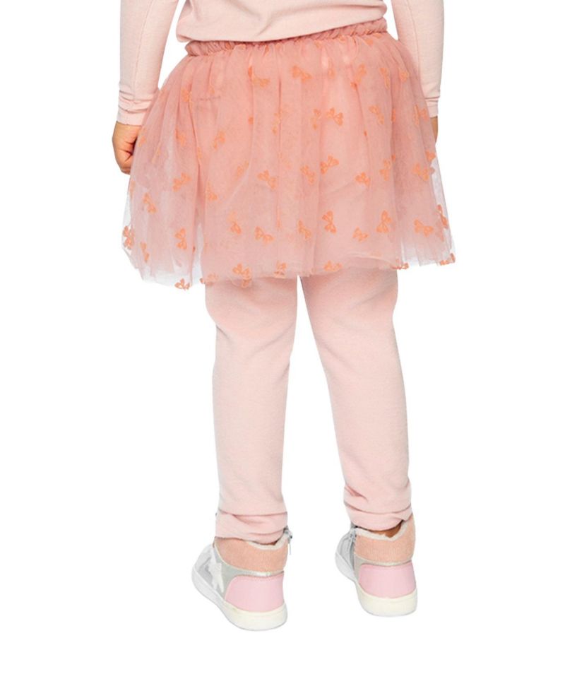 Big Girls 6-14 Leggings with Integrated Tulle Skirt