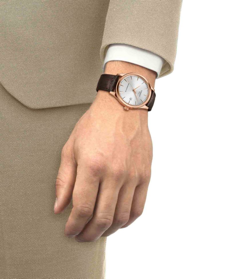 Men's Brown Leather Bracelet Watch, 40mm