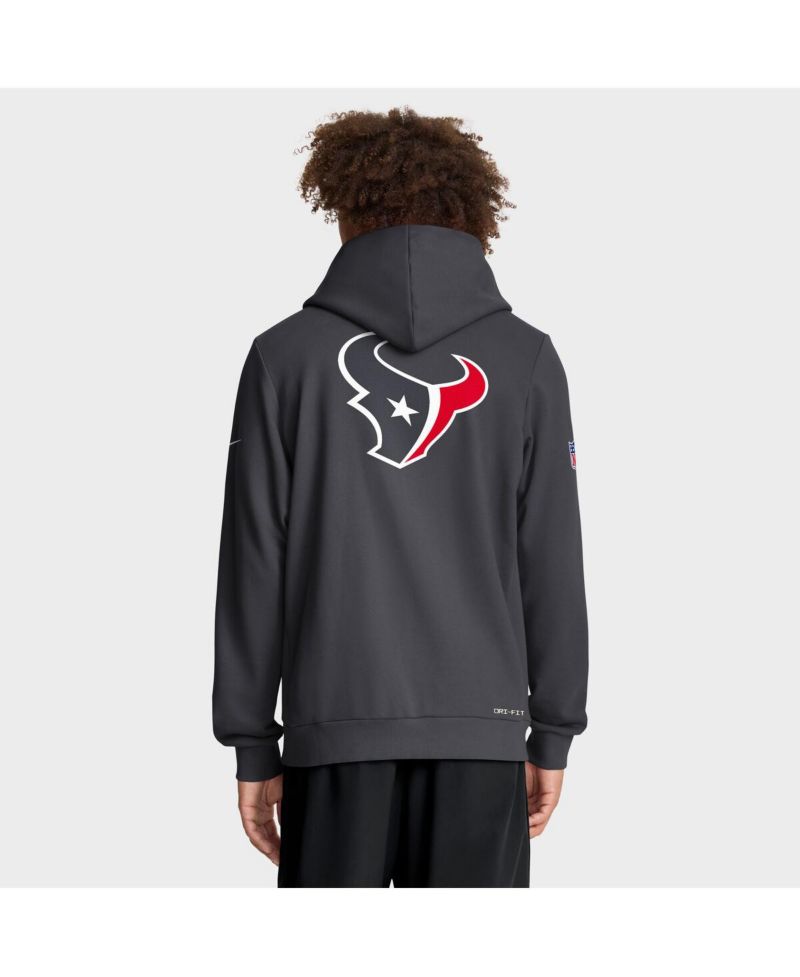 Men's Anthracite Houston Texans Sideline Standard Issue Utility Player Dri-FIT Full-Zip Hoodie