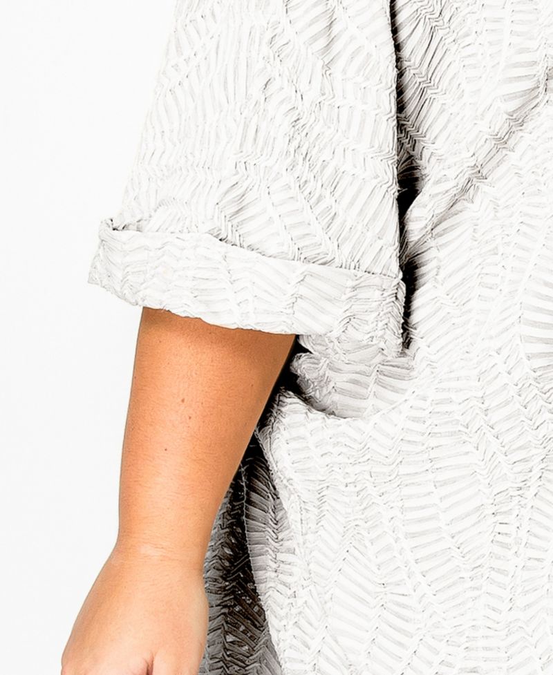 Plus Size Spiral Wave Texture Dolman Cardigan Sweater