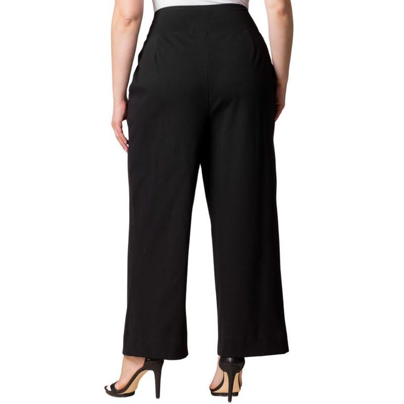 Plus Size Polished Ponte Wide Leg Pants