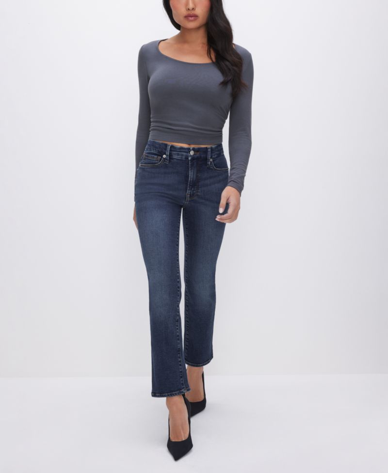 Petite Mid-Rise Straight Jeans