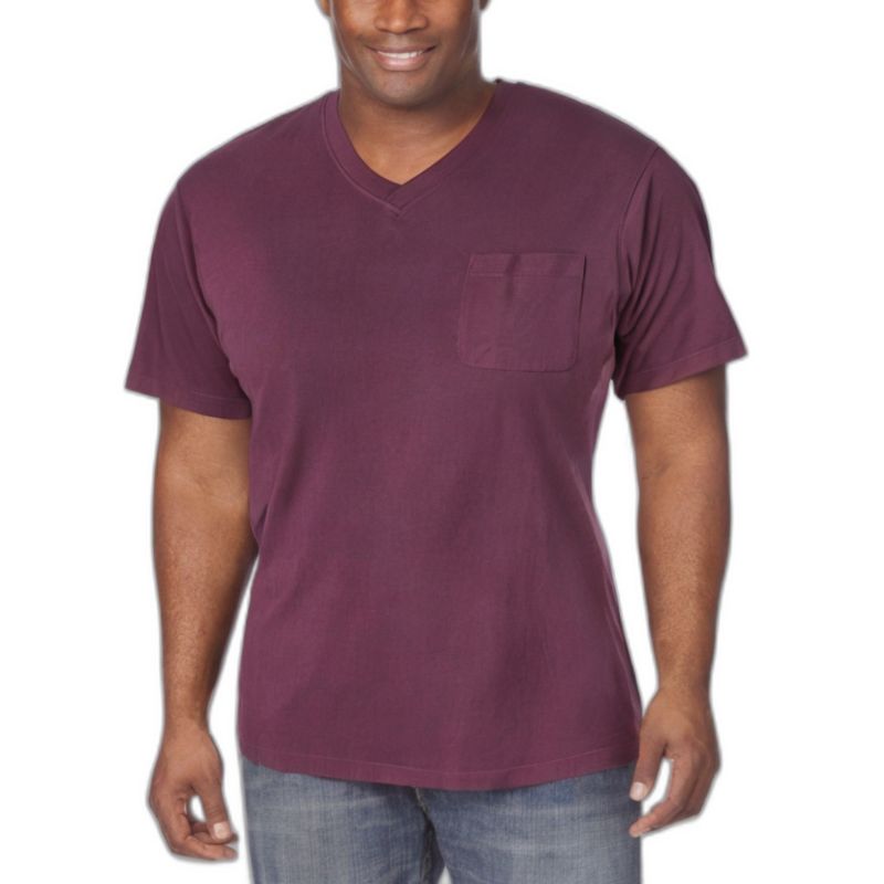 Men's by KingSize Heavyweight Pocket V-Neck Tee
