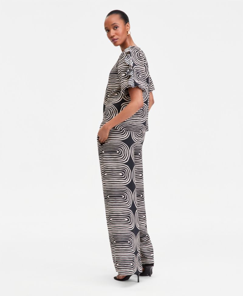 Women's Printed Wide-Leg Pants