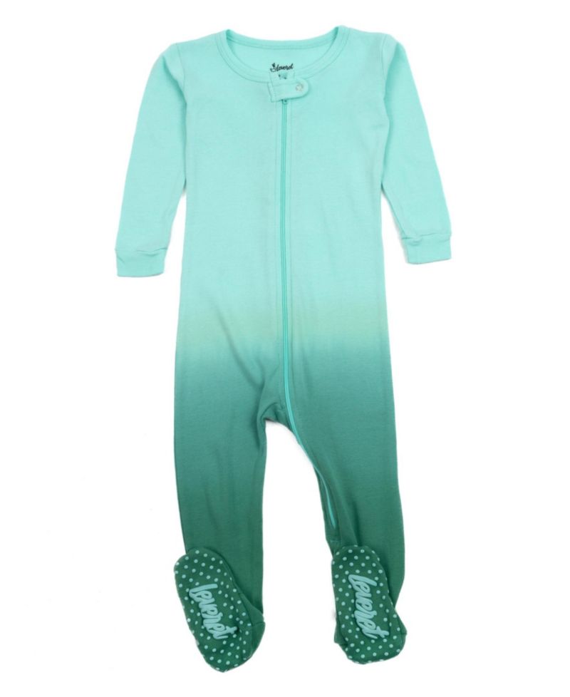 Toddler Matching Family One Piece Footed Cotton Long Sleeve Tie Dye Pajamas.