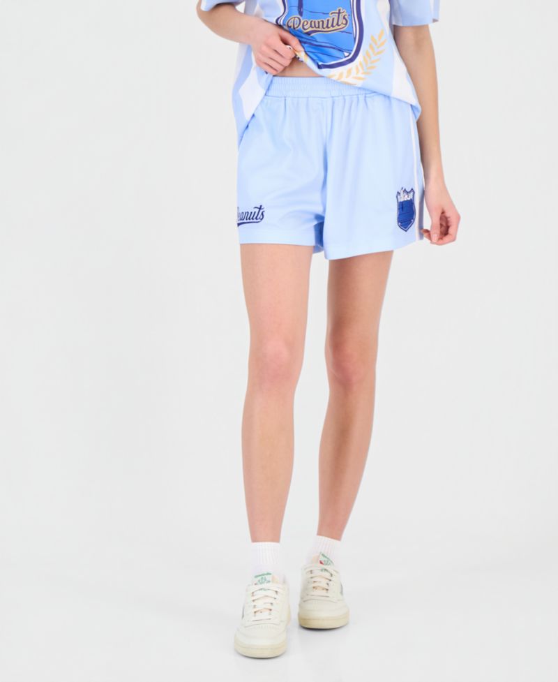 Juniors' Snoopy Graphic-Print Jersey Shorts