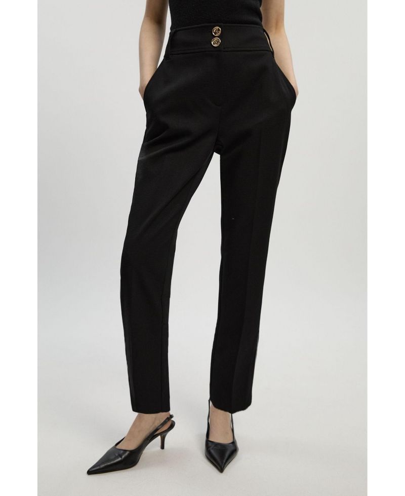 Women's Textured Straight Leg Trousers