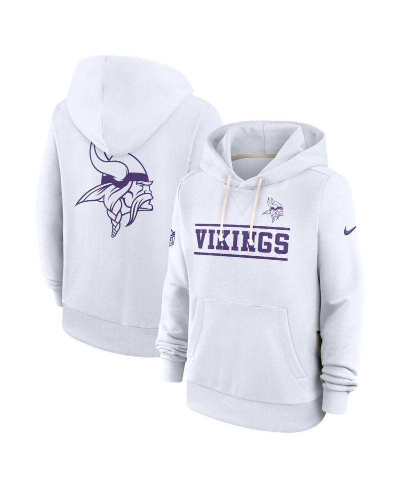 Women's White Minnesota Vikings Alt Sideline Standard Issue Dri-FIT Hoodie