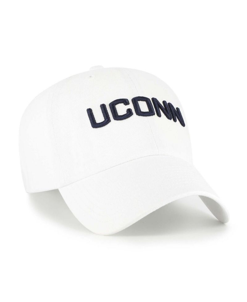 Men's White UConn Huskies Clean Up Adjustable Hat
