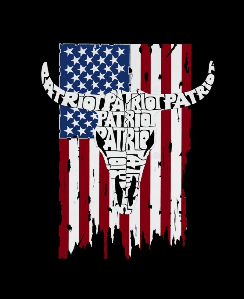 Women's Patriot Flag Word Art Hooded Sweatshirt