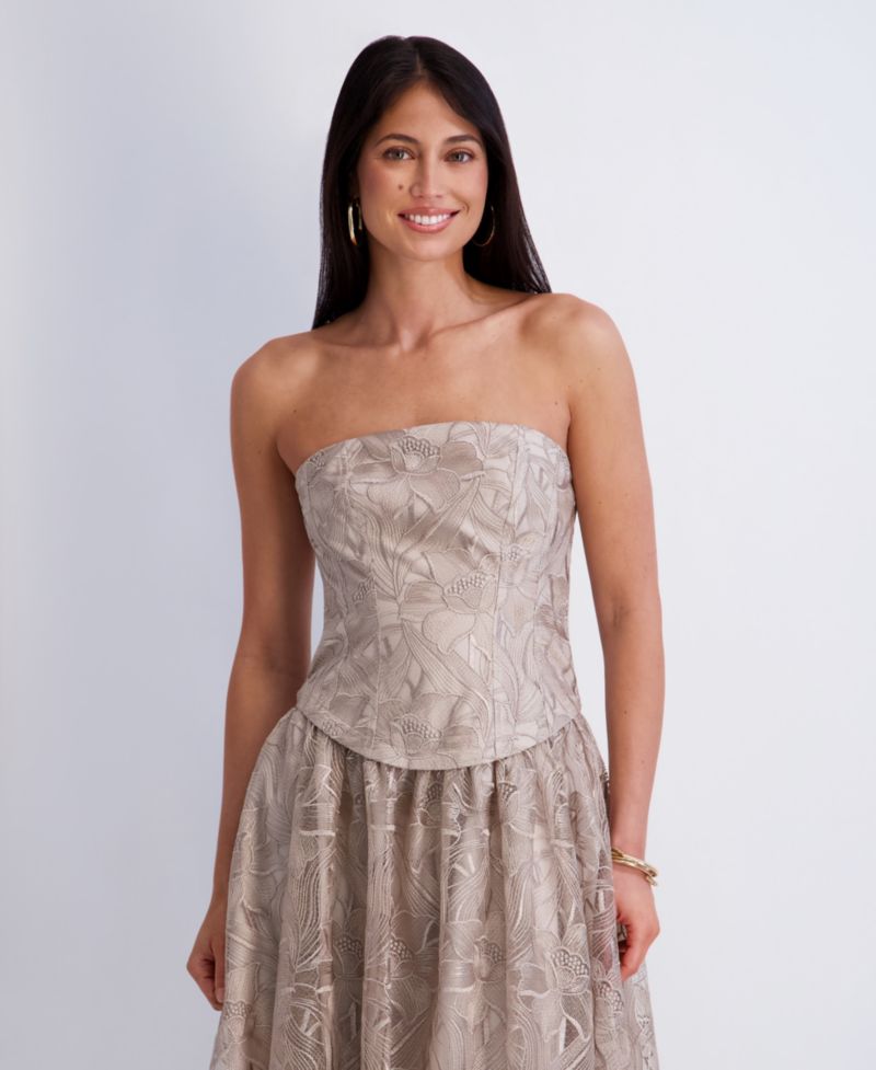 Women’s Embroidered Mesh Midi Dress
