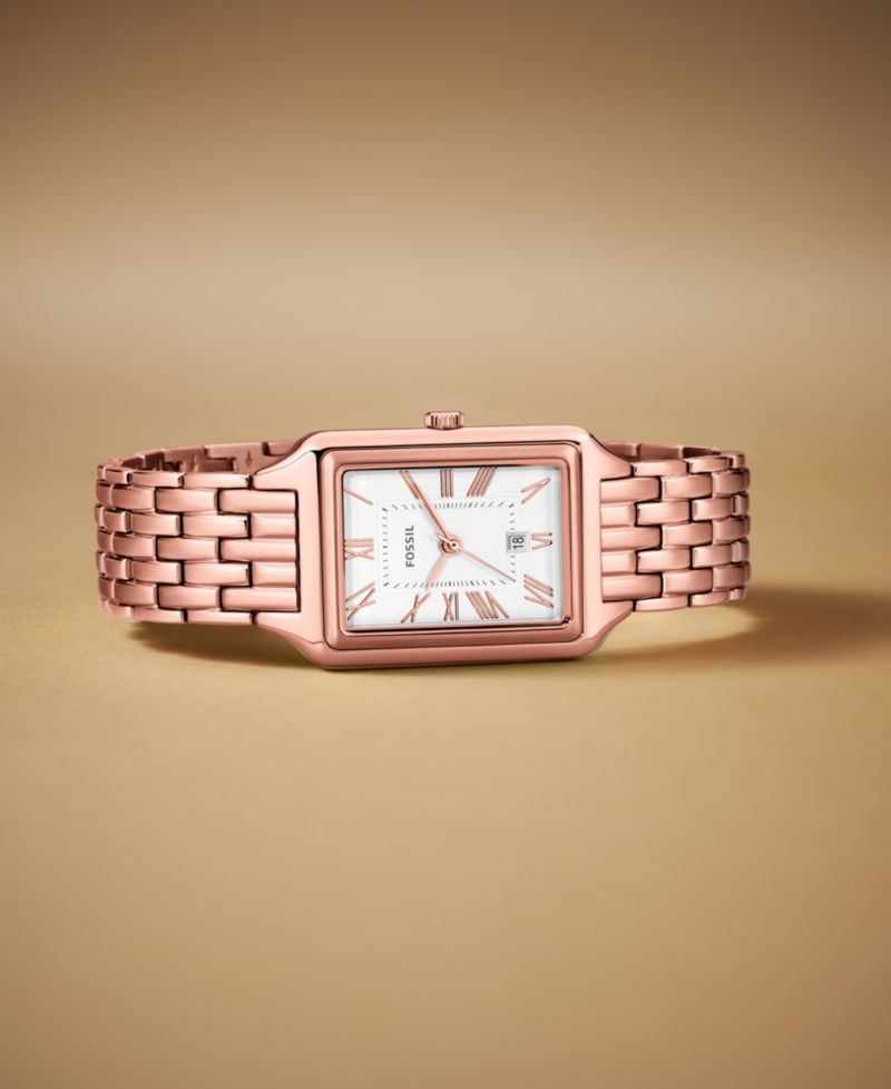 Women's Raquel Three-Hand Date Rose Gold-Tone Stainless Steel Bracelet Watch, 23mm