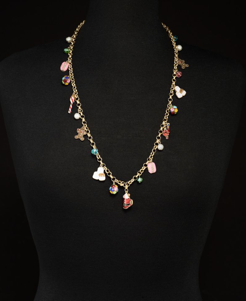 Gold-Tone Candy Charms Necklace, 30" + 3" extender