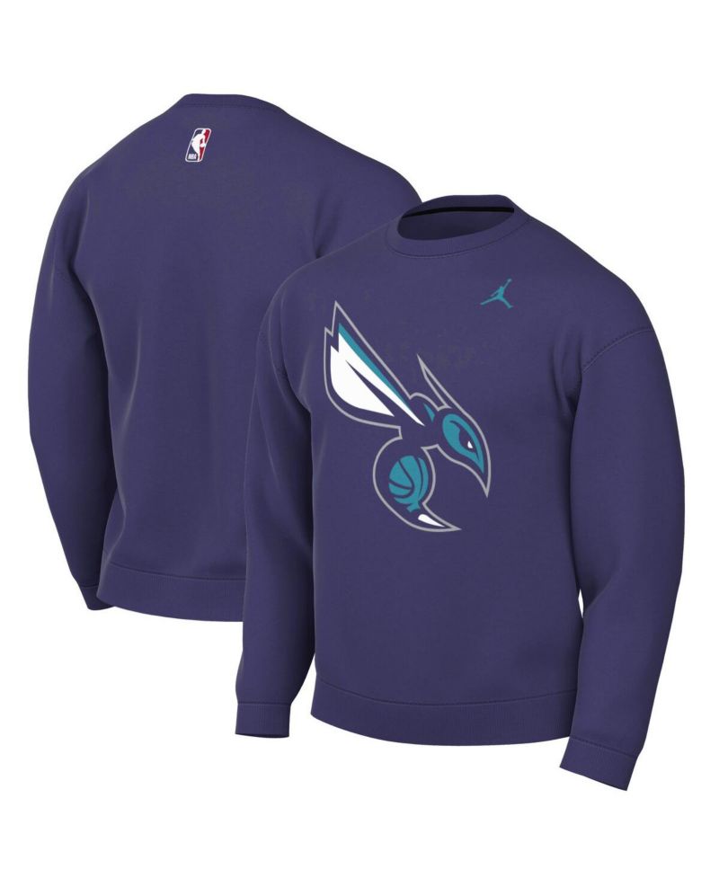 Men's Purple Charlotte Hornets Statement Edition Sweatshirt