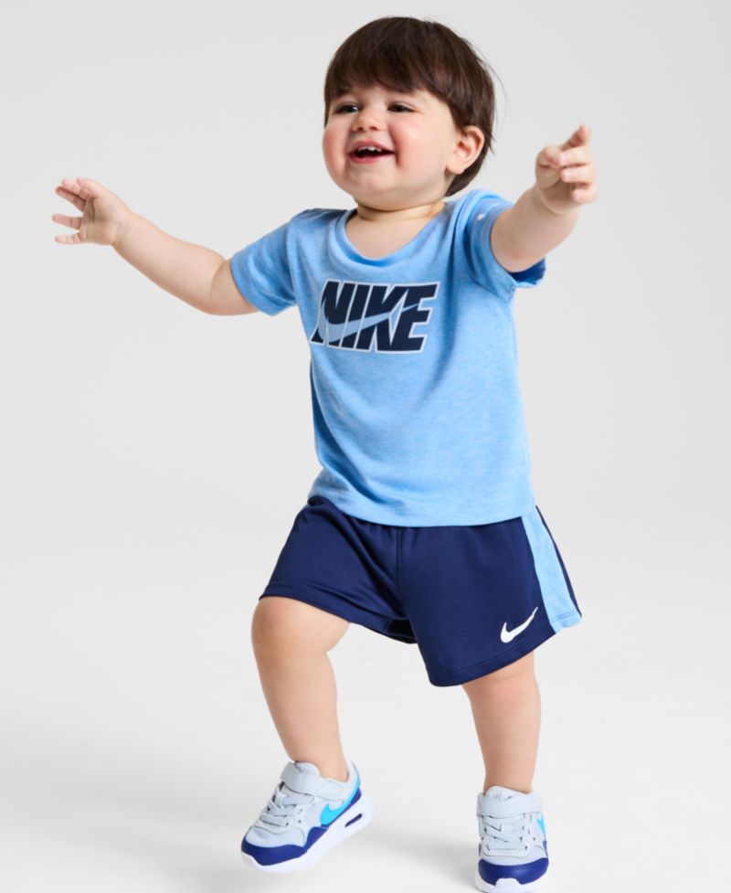 Baby Boy Short-Sleeve Logo T-Shirt & Shorts, 2 Piece Set