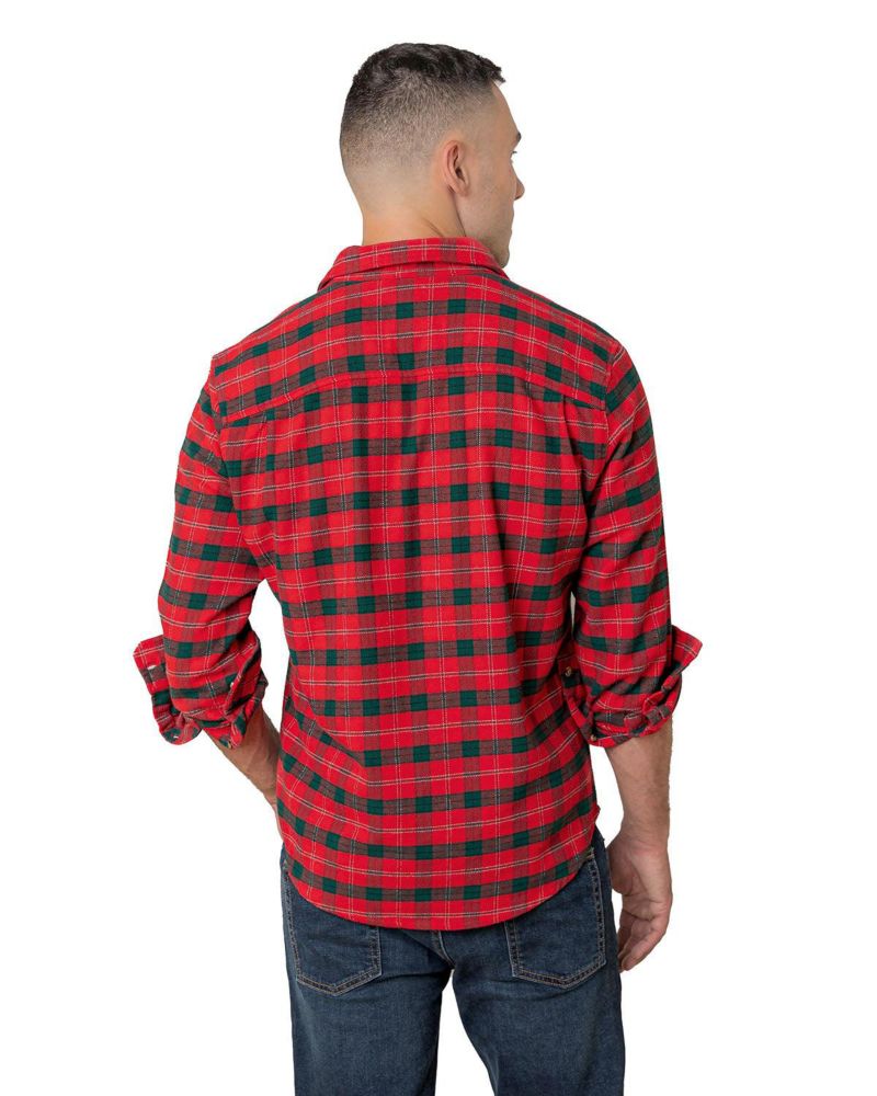 Men's Hope and Henry Organic Long Sleeve Flannel Button Down Shirt