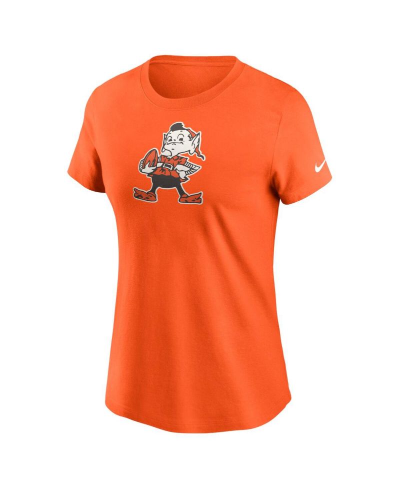 Women's Orange Cleveland Browns Primary Logo T-Shirt