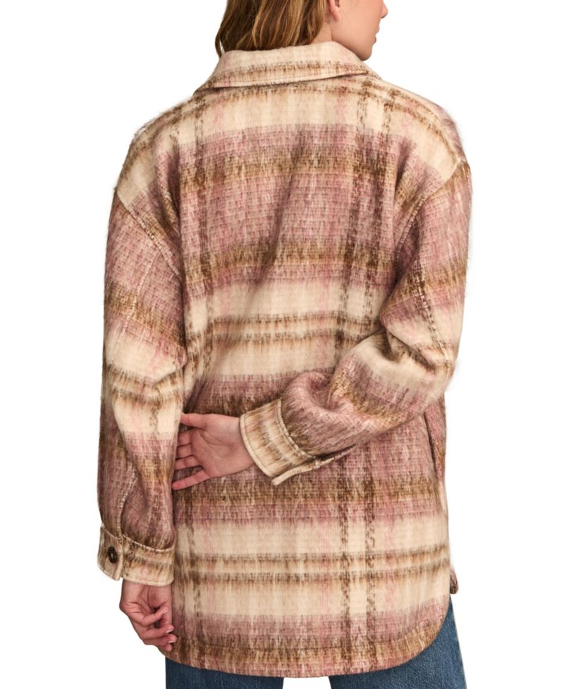 Women's Oversized Plaid Shirt Jacket