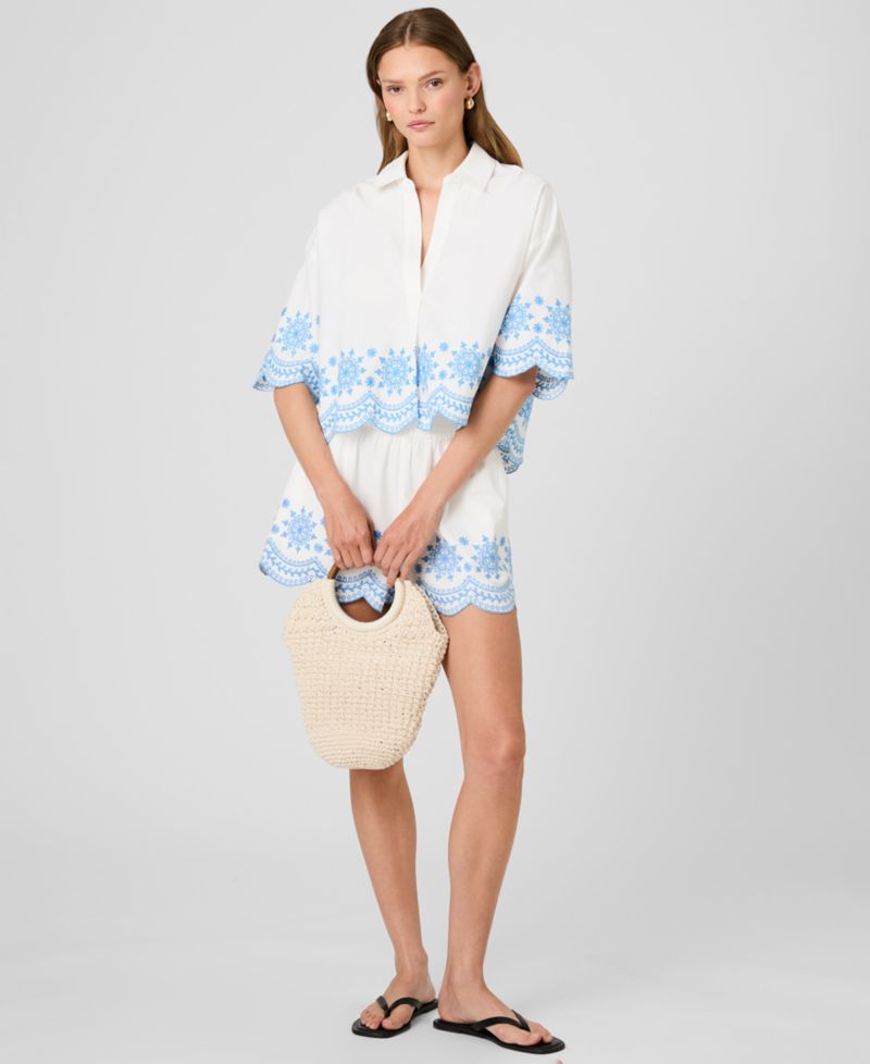 Women's Collared V-Neck Blouse