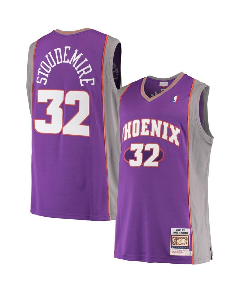 Men's Amar'e Stoudemire Purple Phoenix Suns Hardwood Classics Authentic Jersey