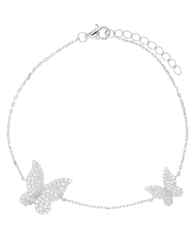 Butterfly Anklet in 14K Gold Plated or Sterling Silver