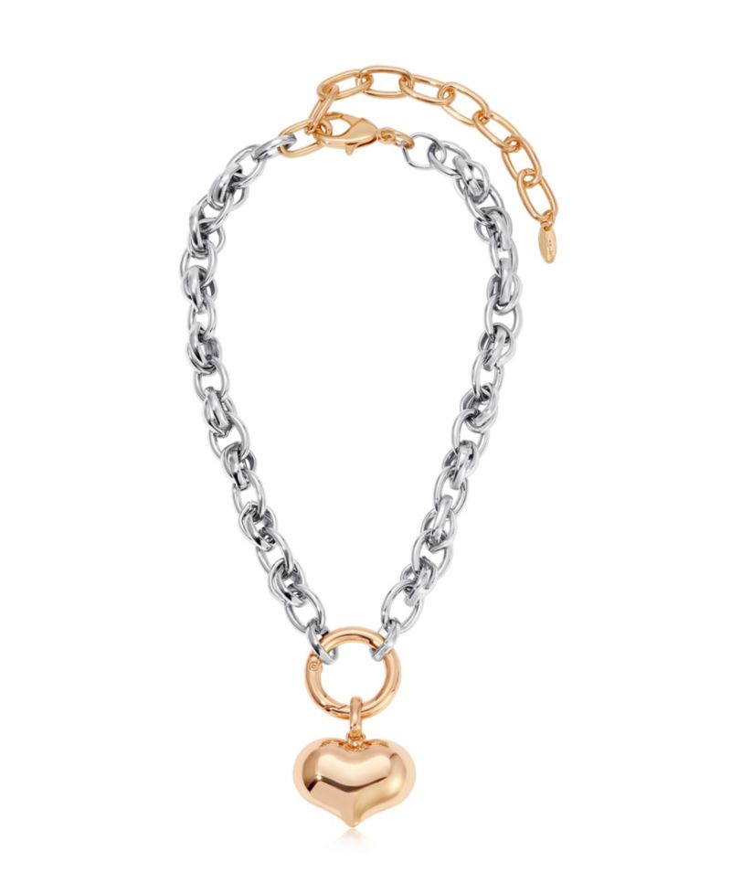 Locked in Mixed Metal Necklace