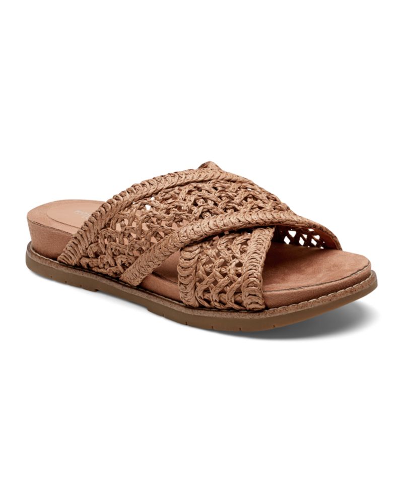 Women's Zora Woven Crisscross Flat Footbed Sandals