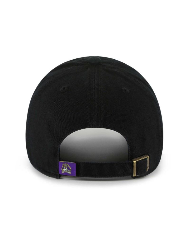 Men's Black ECU Pirates Clean Up Adjustable Hat