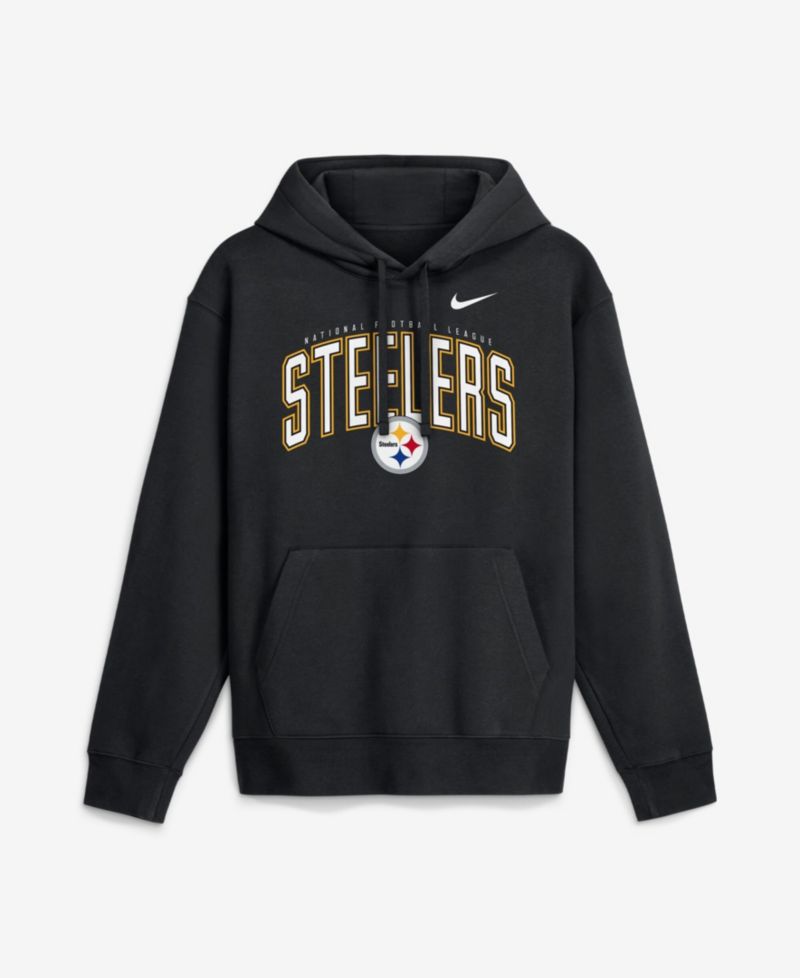 Men's Black Pittsburgh Steelers Expect Victory Club Fleece Pullover Hoodie