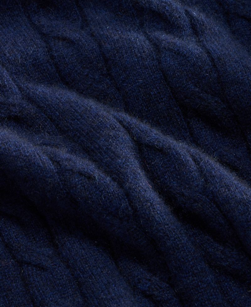 Petite Cable-Knit Crewneck 100% Cashmere Sweater
