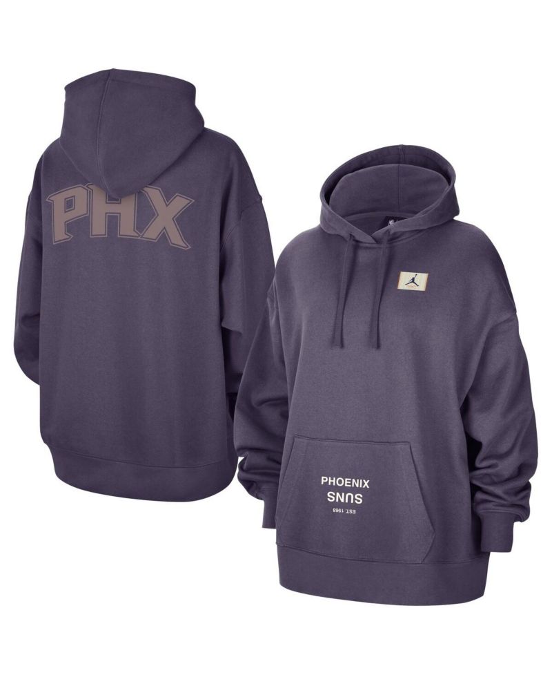 Women's Purple Phoenix Suns Courtside Statement Edition Oversized Pullover Hoodie