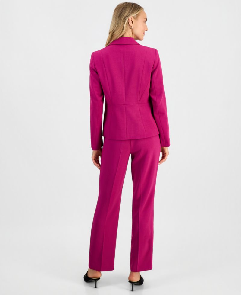 Women's Ava Straight-Leg Press-Pleat Pants, Regular & Petite