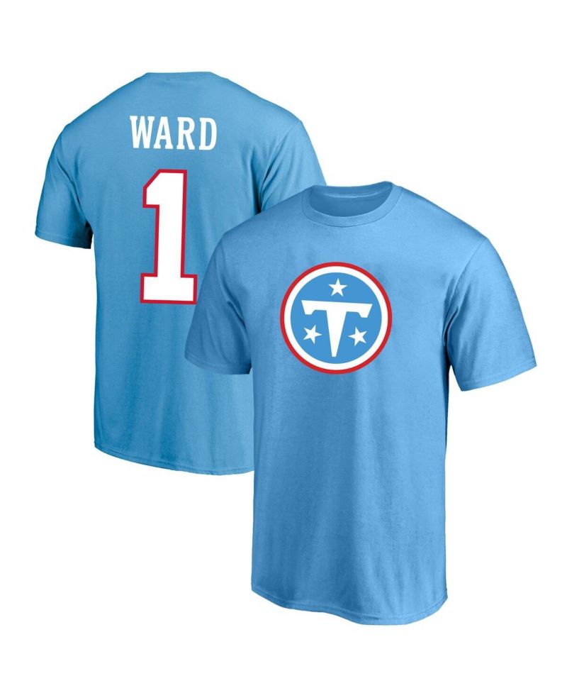 Men's Cameron Ward Light Blue Tennessee Titans Big & Tall Name & Number T-Shirt