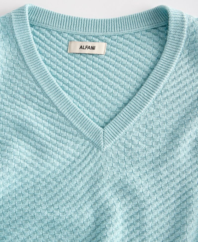 Men's V-Neck Merino-Blend Sweater