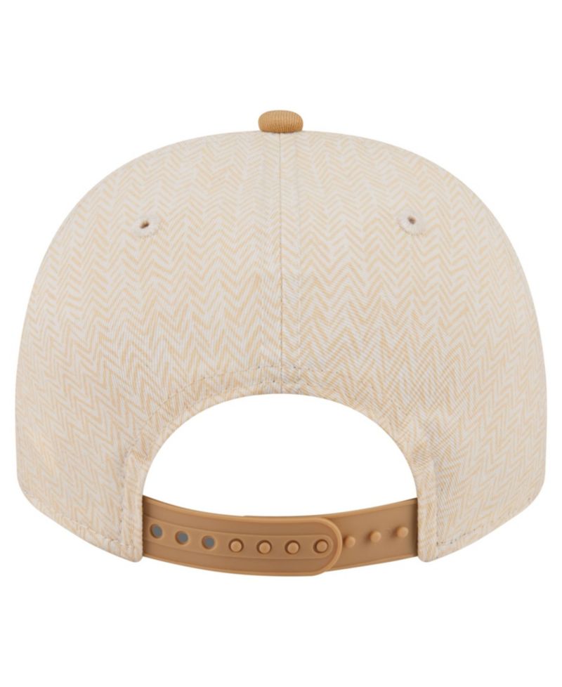 Men's Cream Atlanta Braves Herringbone 9FIFTY A-Frame Snapback Hat