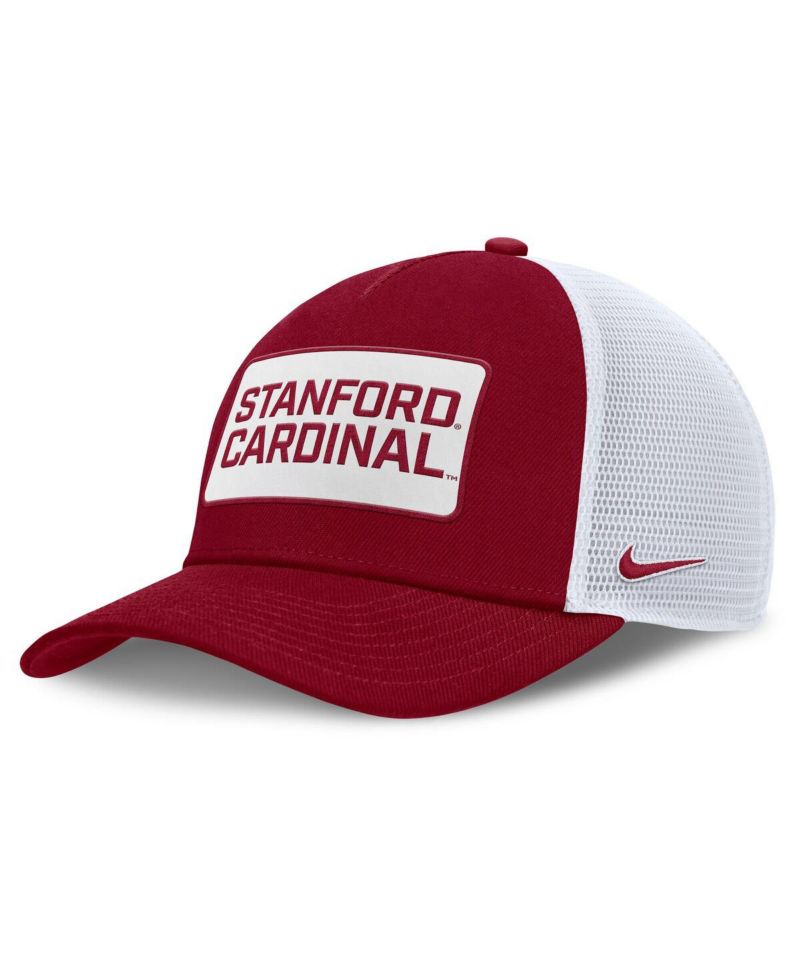 Men's Cardinal/White Stanford Cardinal 2025 On-Field Rise Patch Trucker Adjustable Hat