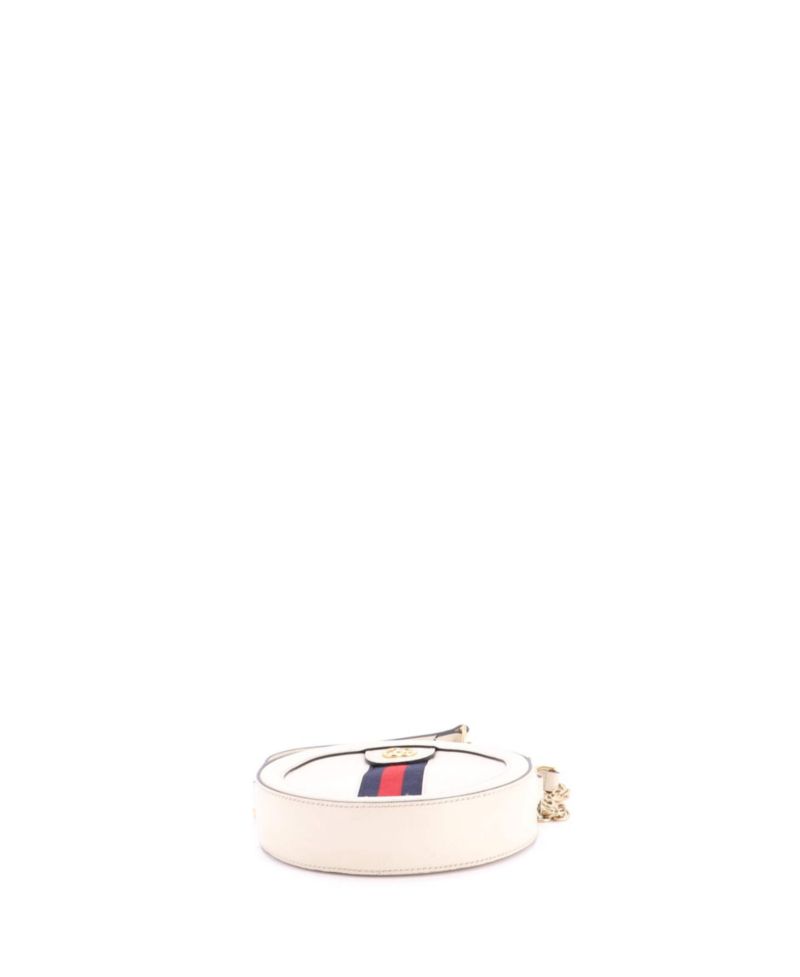 Mini Ophidia Round Shoulder Bag Leather