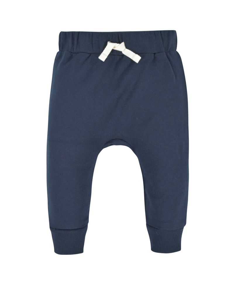Baby Boys Navy and Grey Premium Joggers, 3-Pack