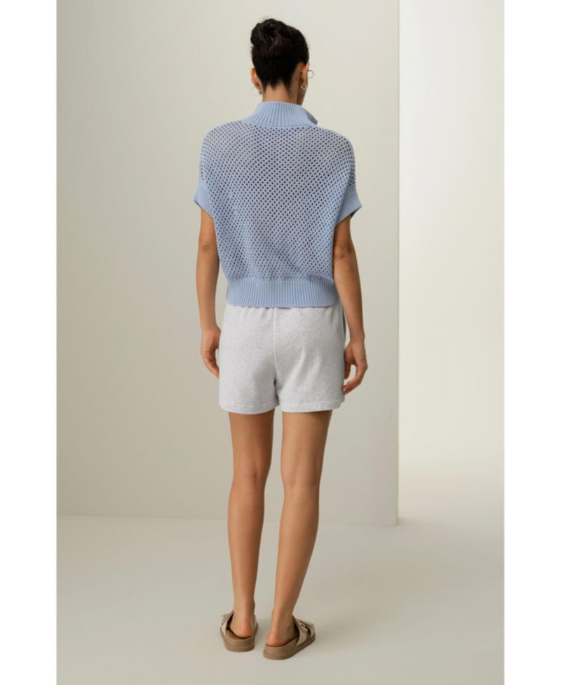 Women's Toscana Pointelle Knit Half-Zip Sweater