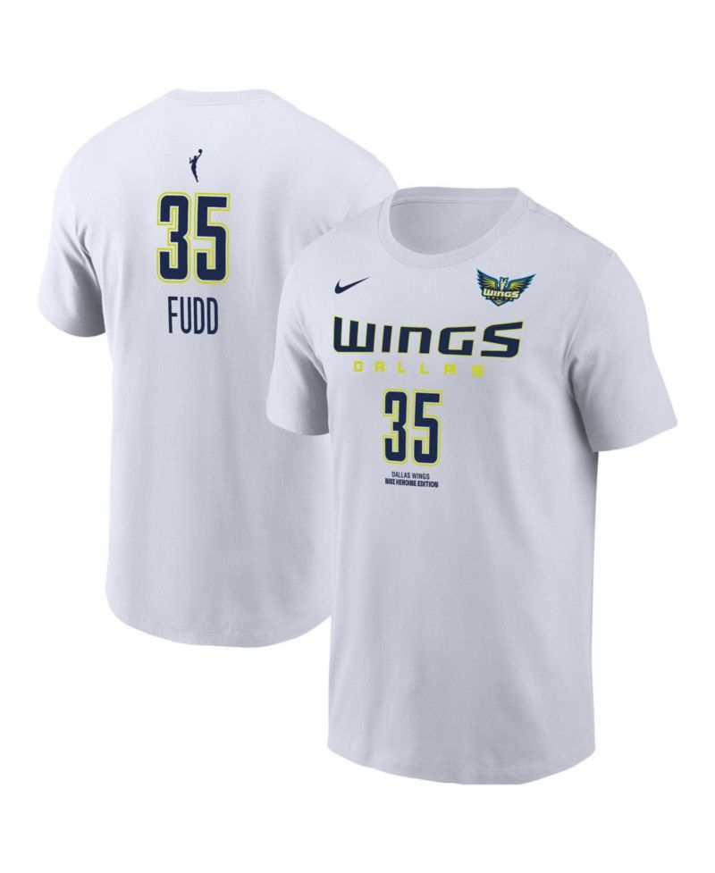 Men's Azzi Fudd White Dallas Wings Name & Number Heroine Edition T-Shirt