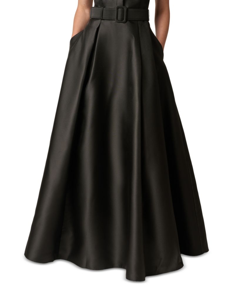 Women's V-Neck Short-Sleeve A-Line Gown