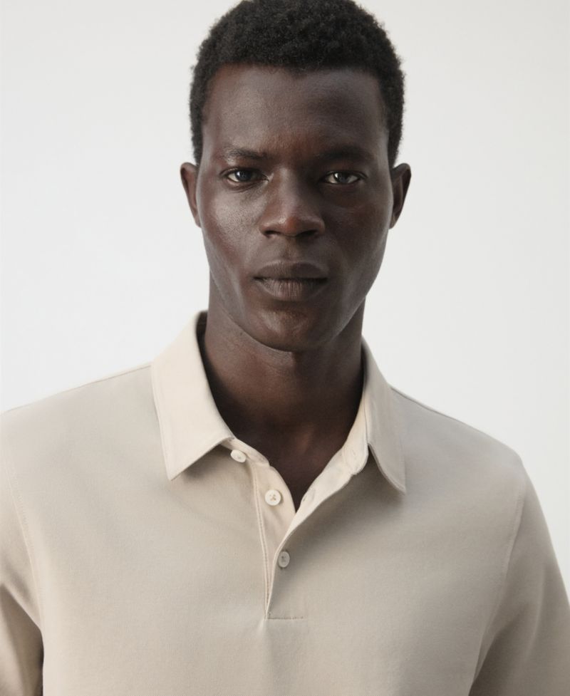 Men's Slim-Fit Pique Polo Shirt