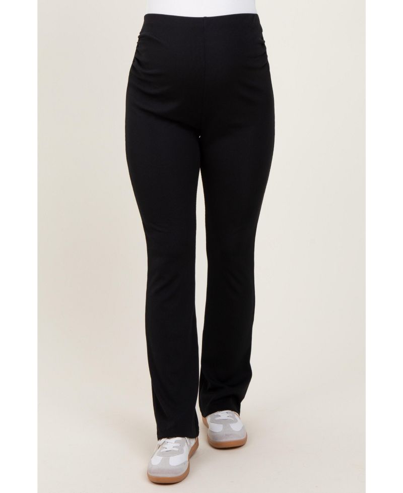 Women's Black High Waist Kick Flare Pants