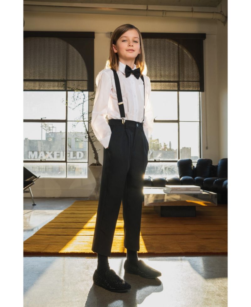Big Boys Barn Wedding 4-Piece Shirt, Bowtie, Suspenders and Pants Set
