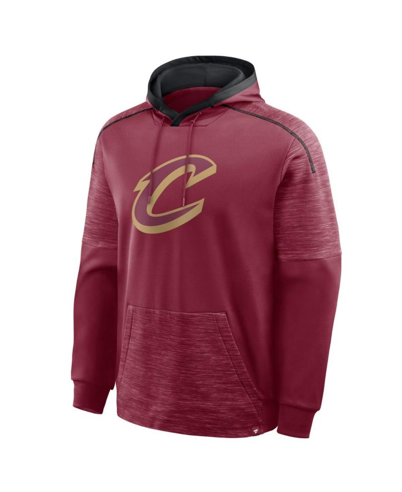Men's Wine Cleveland Cavaliers Pick Roll Defender Pullover Hoodie
