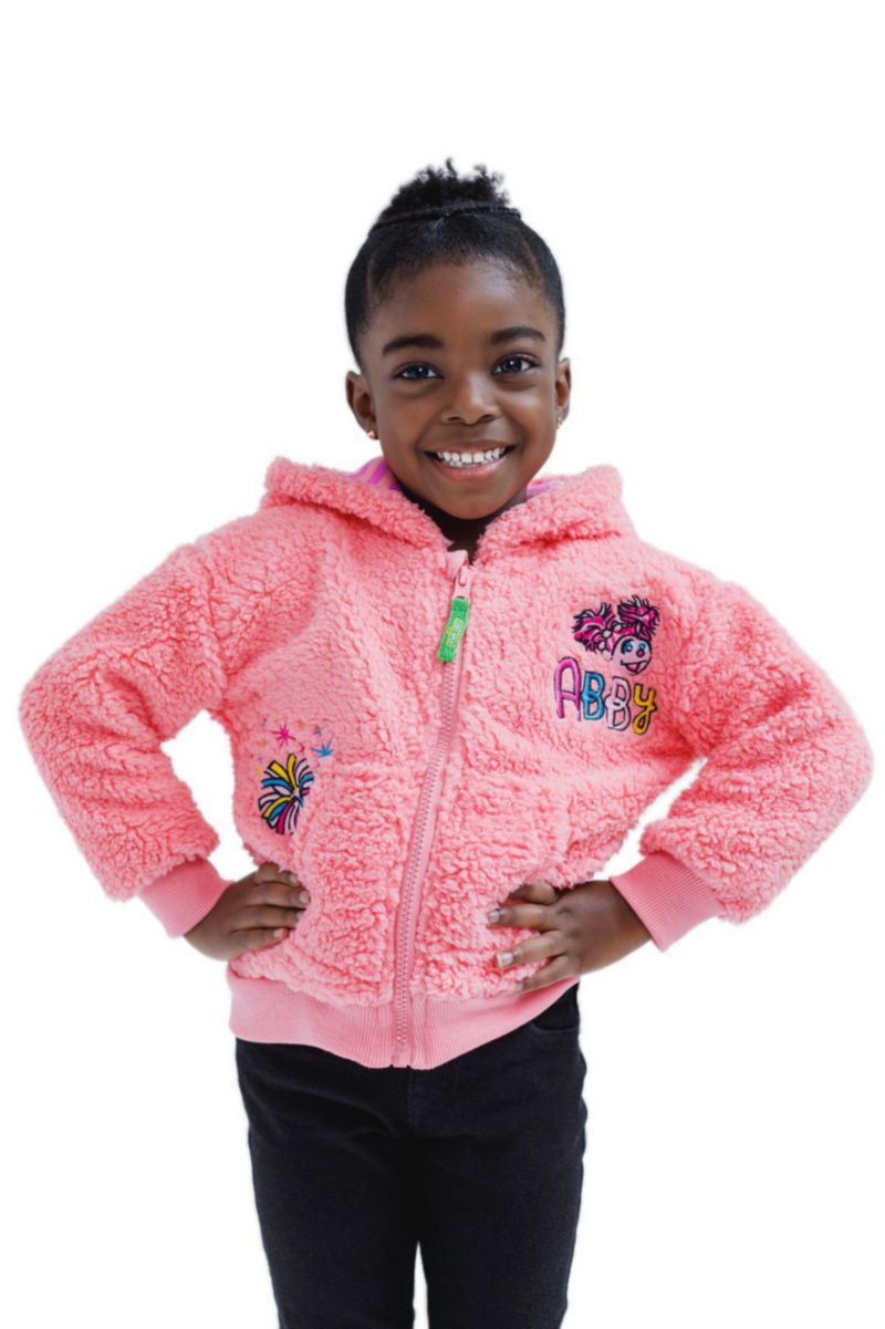 Baby Girls Fleece Zip Up Hoodie to (12 Months - 7-8