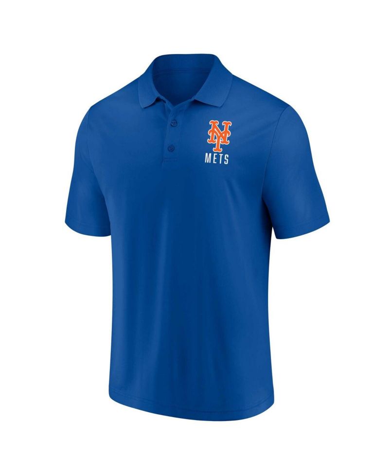 Men's Royal, White New York Mets Two-Pack Logo Lockup Polo Shirt Set