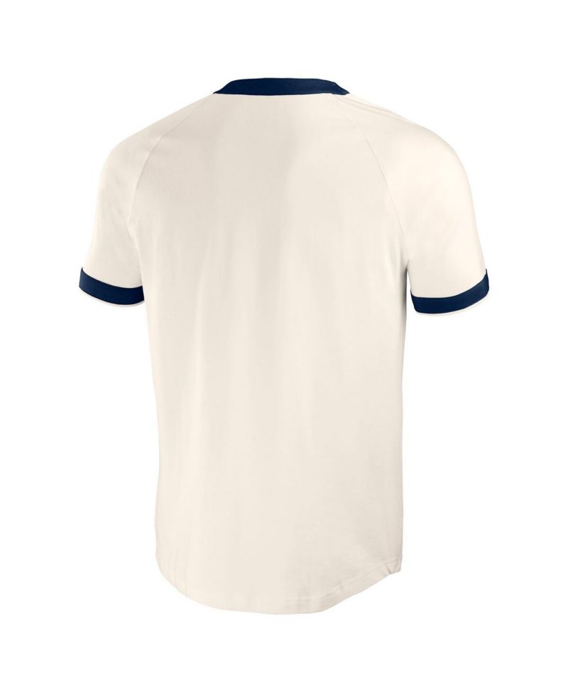 Darius Rucker Collection by Men's White Cleveland Guardians Henley Raglan T-Shirt